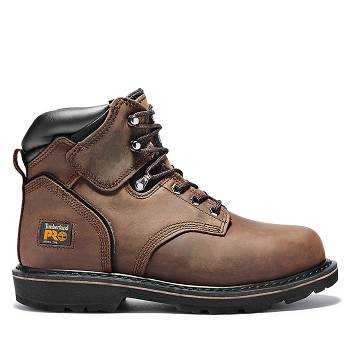 Timberland Férfi PRO Pit Boss 6" Steel Toe Munkavédelmi Bakancs Barna